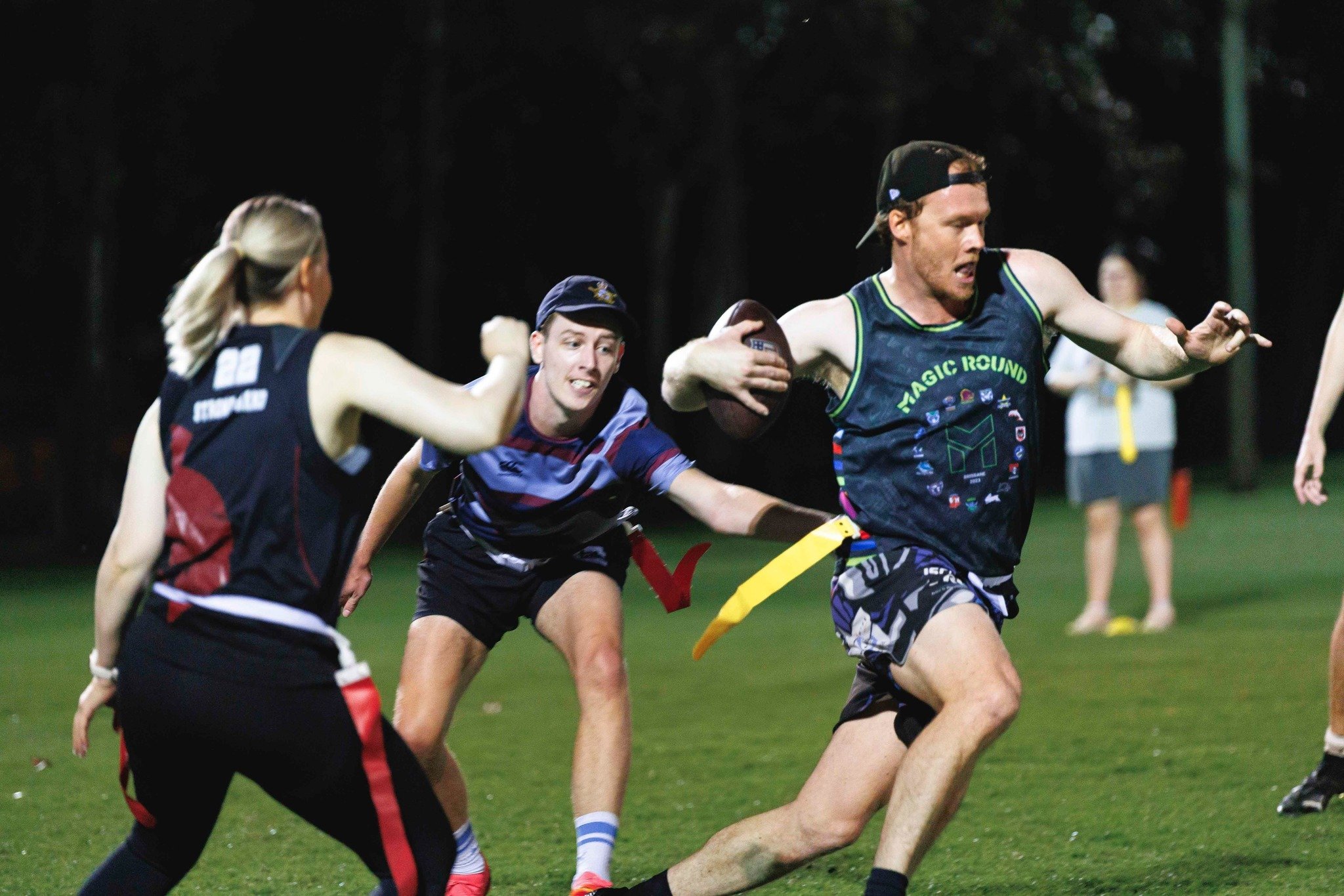 Flag football is social and fun for everyone to play