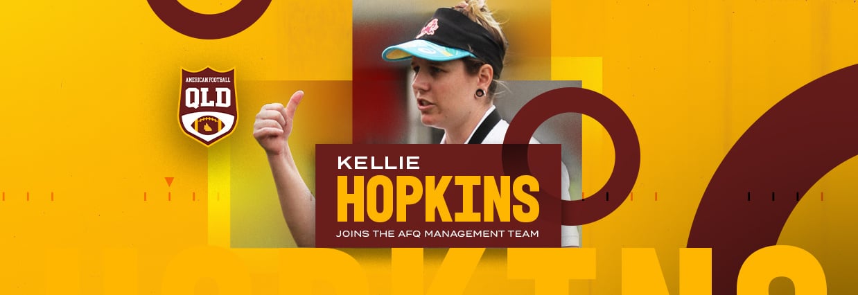 Kellie Hopkins joins the American Football Queensland Management Team